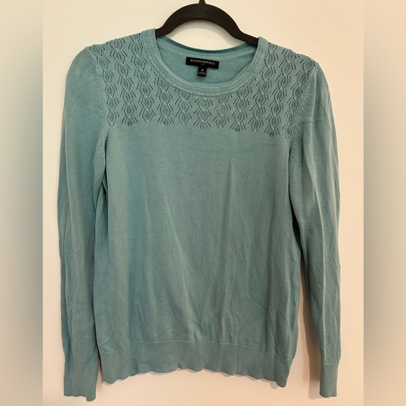 Banana Republic Teal Thin Sweater - Picture 1 of 5